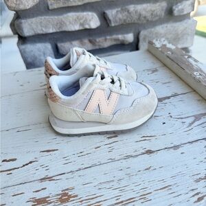 New Balance Kids' Beige and Light Brown Sneakers